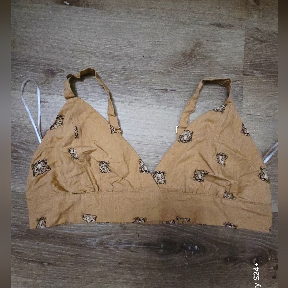 Leopard Print Tan Crop Top